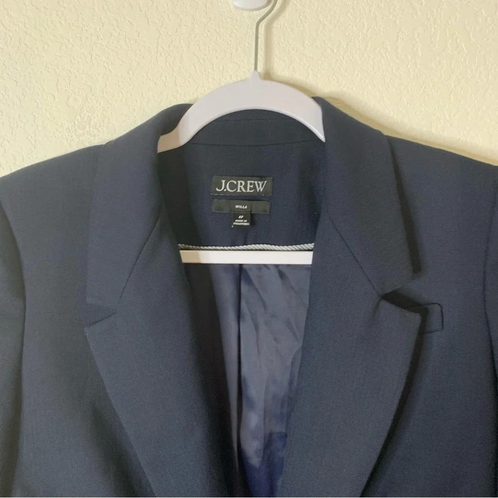 J.Crew Womens Navy Willa Italian wool Blazer 4P